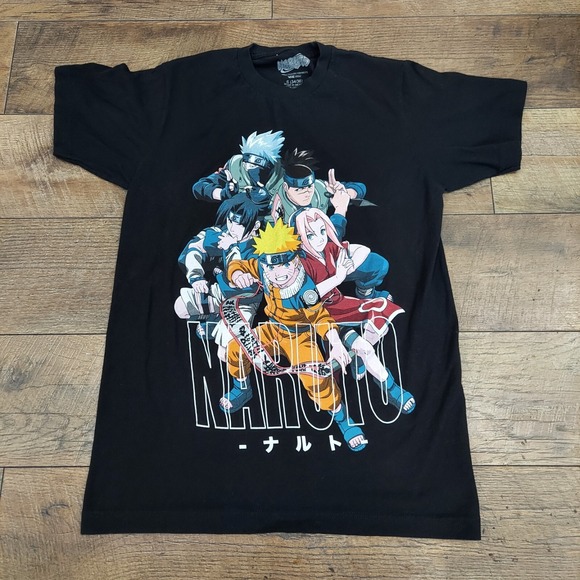 The Unbranded Brand Other - Naruto VIZ Media Graphic Tee Shirt Size Small S Cotton USA EUC 2002 Black